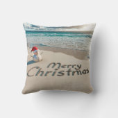 熱帯雪だるまオンアビーチ クッション (裏面)