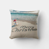熱帯雪だるまオンアビーチ クッション (正面)