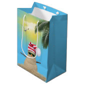 熱帯雪だるまクリスマス ミディアムペーパーバッグ (正面アングル)