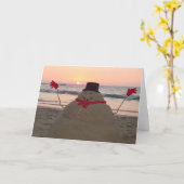 熱帯雪だるま カード (黄色い花)