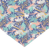 熱帯青い怠惰パターン ショートテーブルランナー (コーナー)