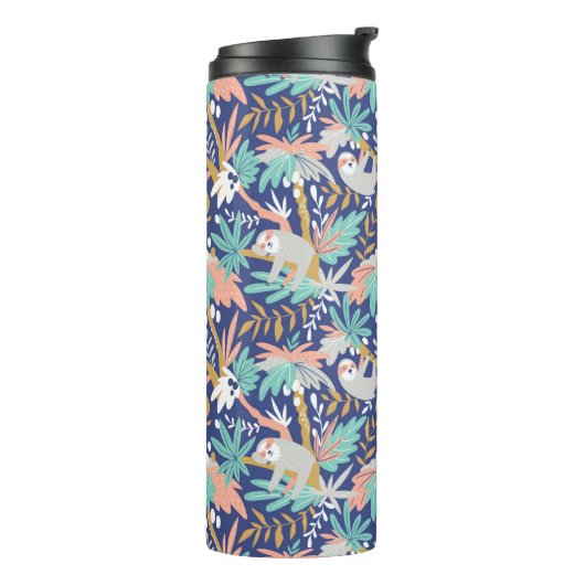 熱帯青い怠惰パターン タンブラー (回転左)