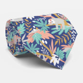 熱帯青い怠惰パターン ネクタイ (ロール)