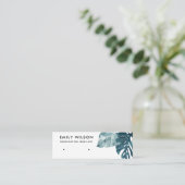 熱帯青色モステラ動物群スタッドイヤリングディスプレイ スキニー名刺 (スタンド正面)