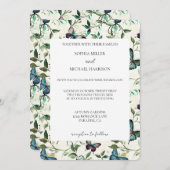 熱帯青蝶結婚類 招待状 (正面/裏面)