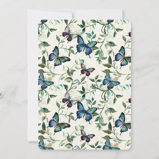 熱帯青蝶結婚類 招待状 (裏面)