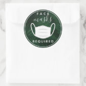熱帯顔マスク必須ラベル ラウンドシール (バッグ)