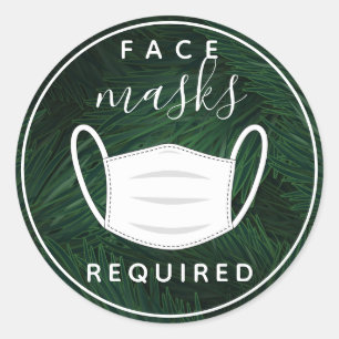 熱帯顔マスク必須ラベル ラウンドシール