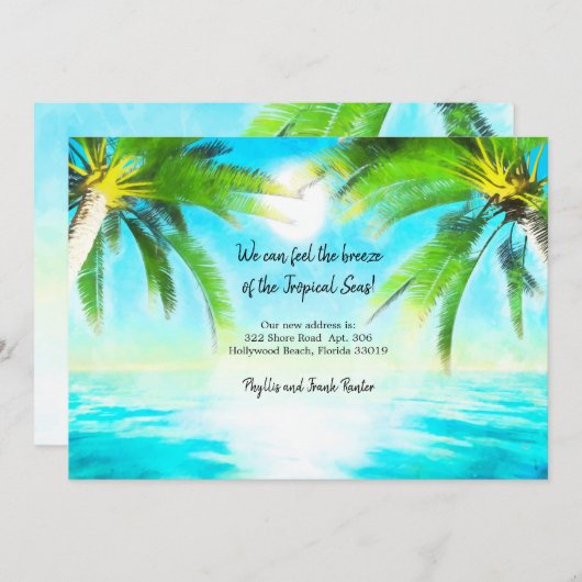 熱帯風の動く発表 案内状 (正面/裏面)