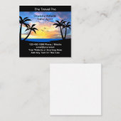 熱帯風光明媚な旅行代理店の専門家の名刺 スクエア名刺 (正面/裏面)