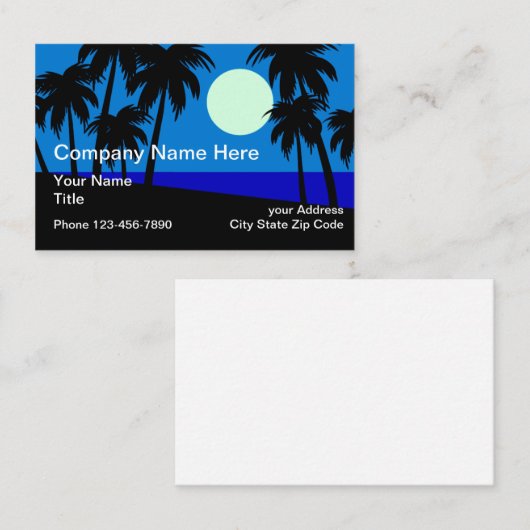 熱帯風光 名刺 (正面/裏面)