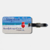 熱帯飲み物をリラックスする時間 ラゲッジタグ (裏面横)