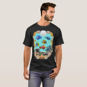 熱帯魚および礁のワイシャツ Tシャツ (正面フル)