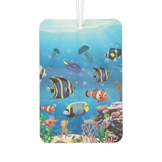 熱帯魚が海底を泳ぐ カーエアーフレッシュナー (裏面)