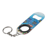 熱帯魚が海底を泳ぐ キーホルダー栓抜き (正面アングル)