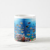 熱帯魚が海底を泳ぐ コーヒーマグカップ (中央)