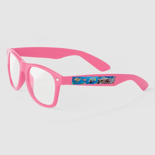 熱帯魚が海底を泳ぐ サングラス (左)