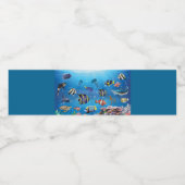 熱帯魚が海底を泳ぐ ペットボトルラベル (シングルラベル)