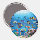熱帯魚が海底を泳ぐ マグネット (正面/裏面)