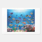 熱帯魚が海底を泳ぐ ラッピングペーパーシート (正面2)