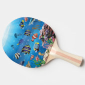熱帯魚が海底を泳ぐ 卓球ラケット (横)