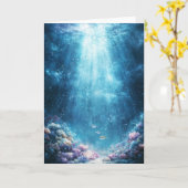 熱帯魚が生息するサンライトコーラルワンダーランド カード (黄色い花)