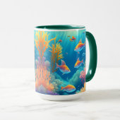 熱帯魚で水中に マグカップ (正面右)