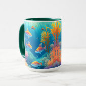 熱帯魚で水中に マグカップ (正面左)