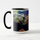 熱帯魚とカラフルサンゴ礁マグカップパパ マグカップ (左)