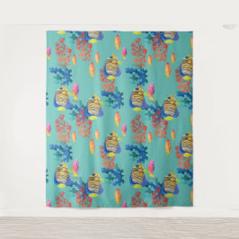 熱帯魚とサンゴ タペストリー