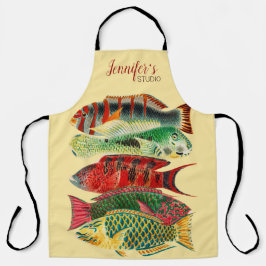 熱帯魚のカスタマイズ エプロン