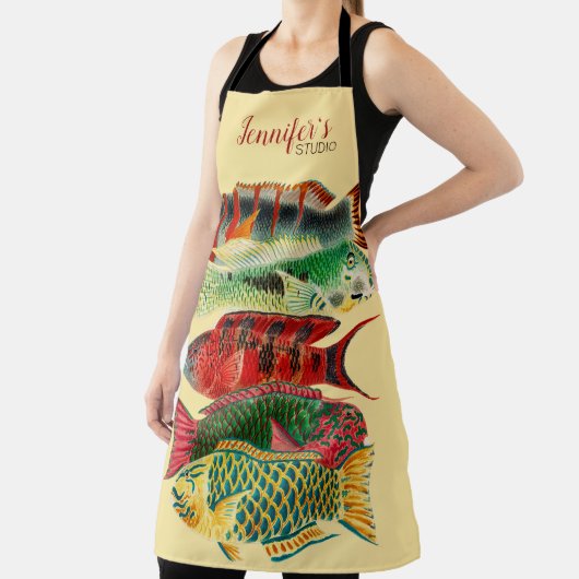 熱帯魚のカスタマイズ エプロン (インサイチュ)