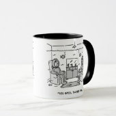 熱帯魚のガおもしろいグ – Cartoon a マグカップ (正面右)