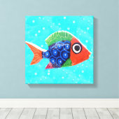 熱帯魚のキャンバス印刷 キャンバスプリント (インサイチュ (ウッドフロア))