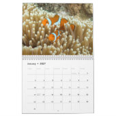 熱帯魚のグレート・バリア・リーフの珊瑚海のギフト カレンダー (1月 2027)