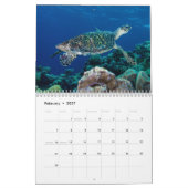 熱帯魚のグレート・バリア・リーフの珊瑚海のギフト カレンダー (2月 2027)