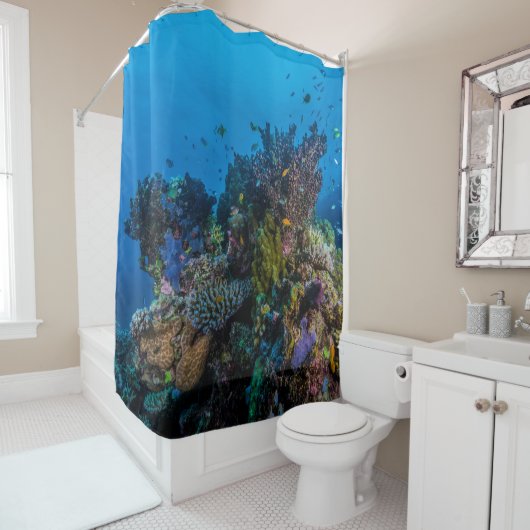 熱帯魚のグレート・バリア・リーフの珊瑚海のギフト シャワーカーテン (インサイチュ)