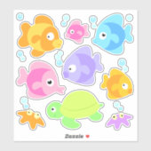 熱帯魚のステッカーがかわいい シール (シート)