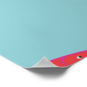 熱帯魚のセット。ラインシームレスパターン ポスター (角)