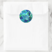 熱帯魚のターコイズと果樹園 ラウンドシール (バッグ)