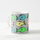熱帯魚のデザインコーヒーマグ コーヒーマグカップ (正面左)