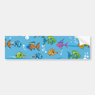 熱帯魚のバンパーステッカー バンパーステッカー