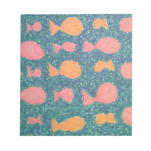 熱帯魚のパ絵を描ターン ノートパッド (正面)