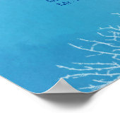 熱帯魚のビーチ結婚式のディナーの座席表 ポスター (角)