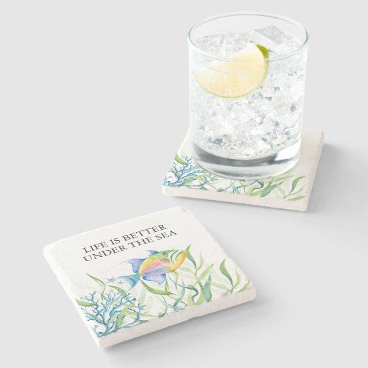 熱帯魚のリメダイ ストーンコースター (横)