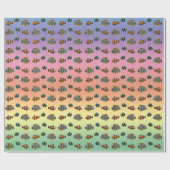 熱帯魚の乱舞 ラッピングペーパー (レインボー) (フラット)