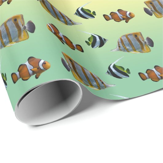 熱帯魚の乱舞 ラッピングペーパー (レインボー) (ロールコーナー)
