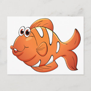 熱帯魚の単離白身 ポストカード