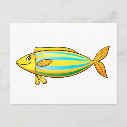 熱帯魚の単離白身 ポストカード (正面)