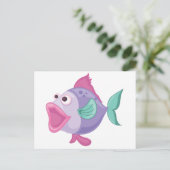 熱帯魚の単離白身 ポストカード (スタンド正面)